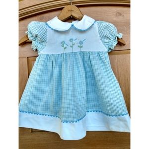 🌷HP! Vintage Alexis | Girl Seersucker Floral Spring Easter Dress 18M